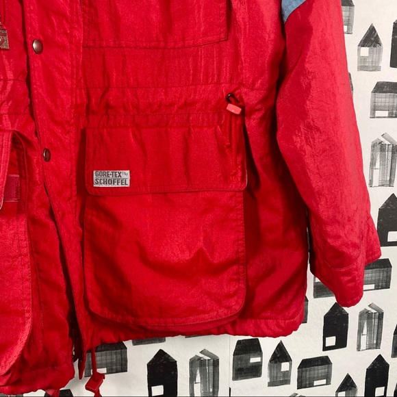 Schöffel x Gortex Vintage Red & Blue Ski Jacket - Picture 6 of 8